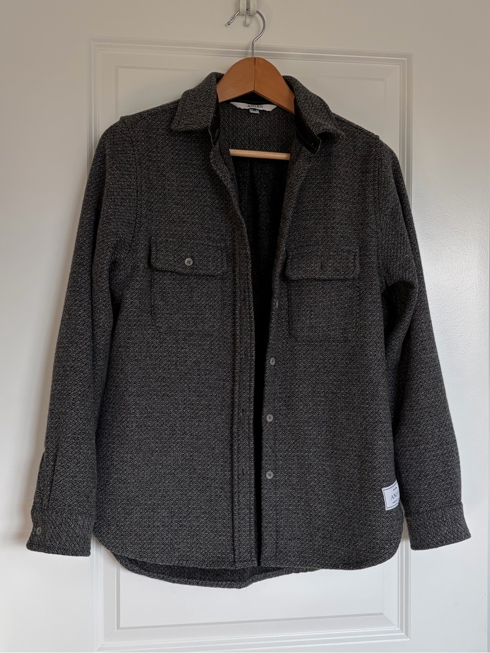Anian Wool Over shirt long sleeve collared button up